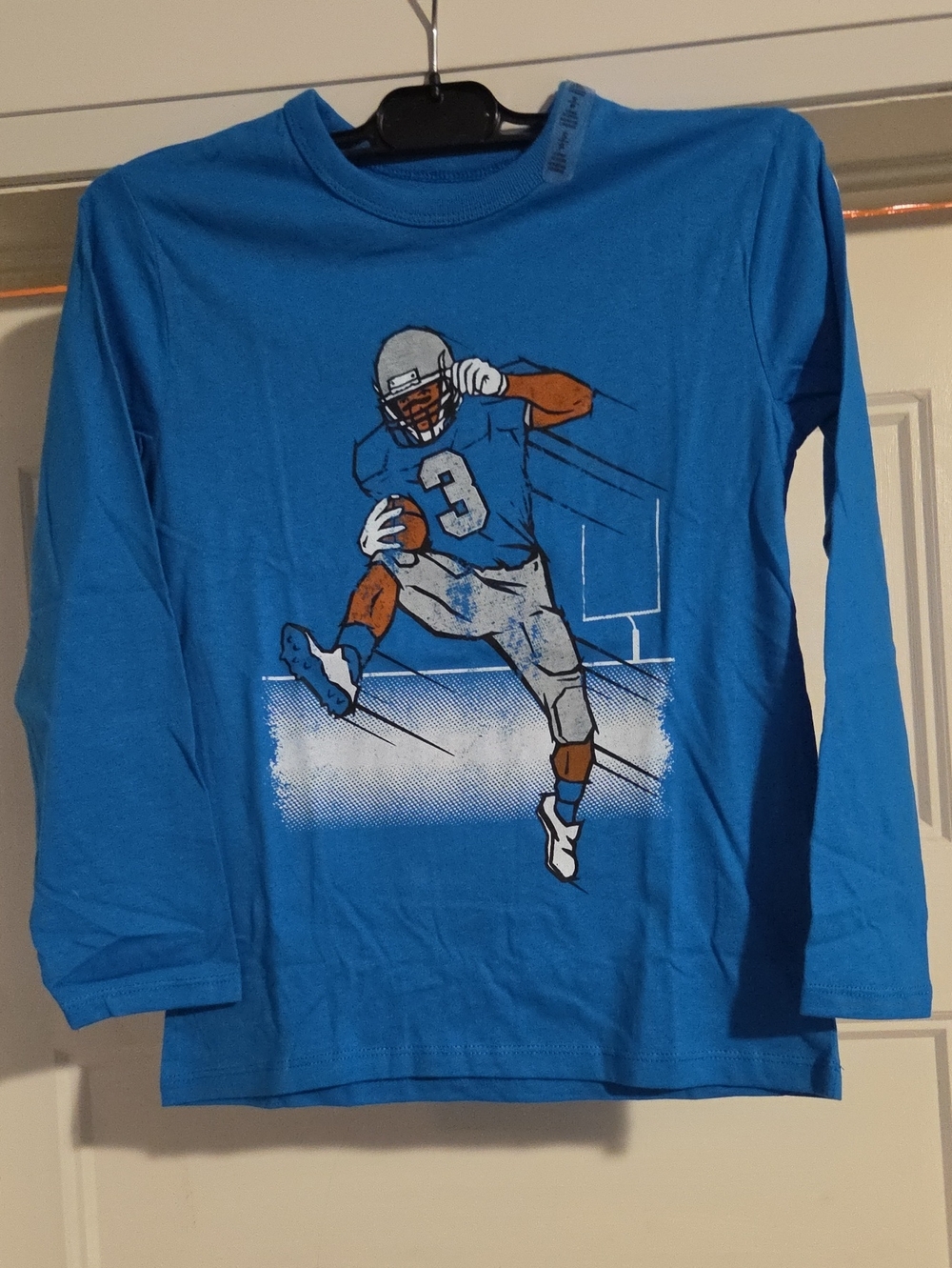 The Children's Place Bright Blue Long-Sleeve Football Player Tee